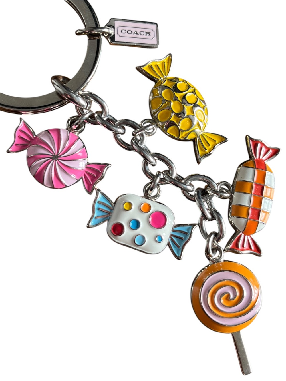 NWT Y2K COACH Candy Charm Keychain Fob Keyring Multicolor Sweets